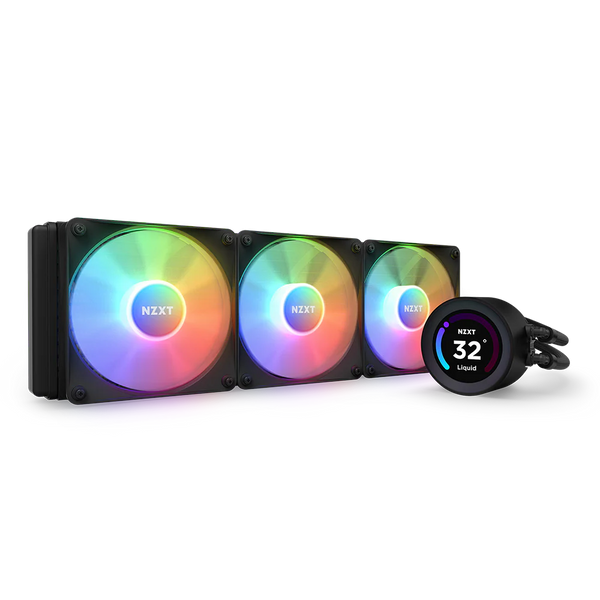 NZXT Kraken Elite RGB 360 - RL-KR36E-B1 - Refroidisseur pour processeur AIO de 360 mm - Écran LCD de 2,36 pouces personnalisable. Pompe haute perfo...