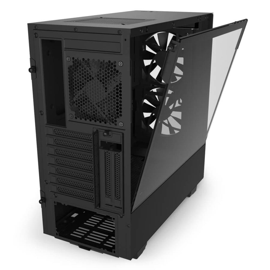 NZXT H510 Elite CA-H510E-B1 Mid-Tower ATX PC Case | Dual Tempered Glass | 2× Aer RGB 2 140mm + 1× Aer F 120mm Fans | USB