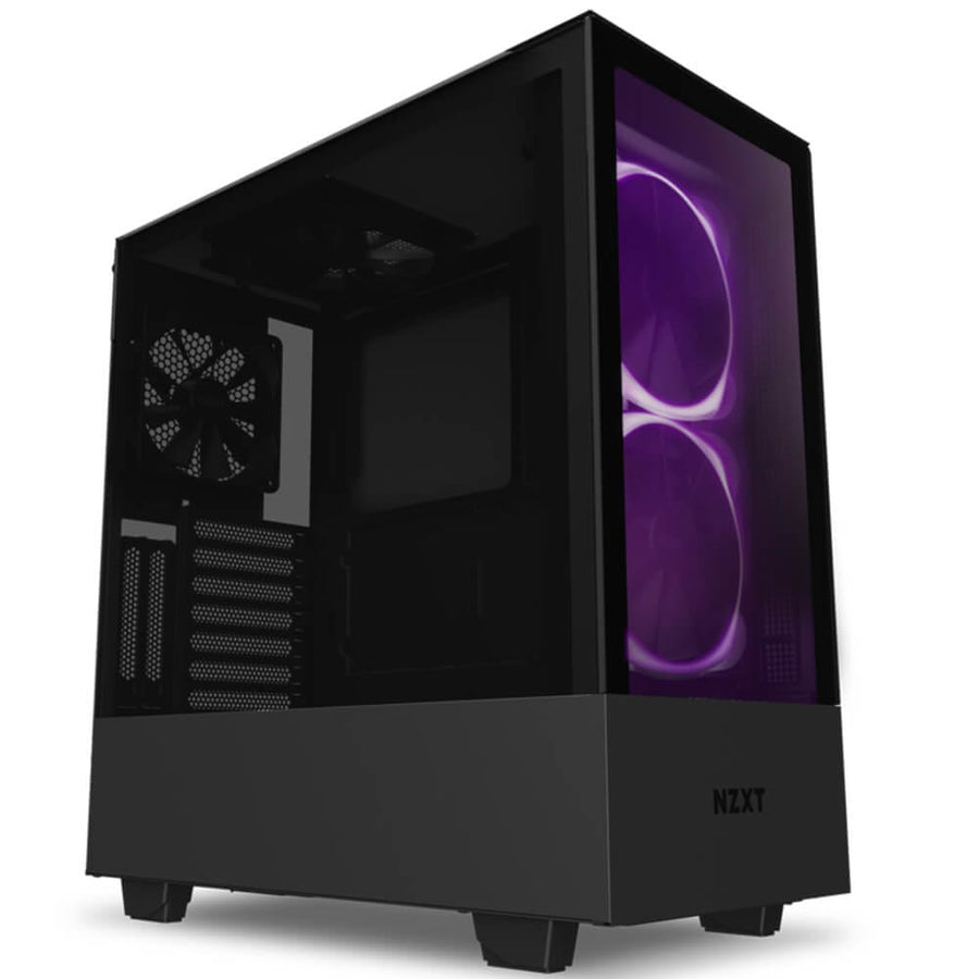 NZXT H510 Elite CA-H510E-B1 Mid-Tower ATX PC Case | Dual Tempered Glass | 2× Aer RGB 2 140mm + 1× Aer F 120mm Fans | USB