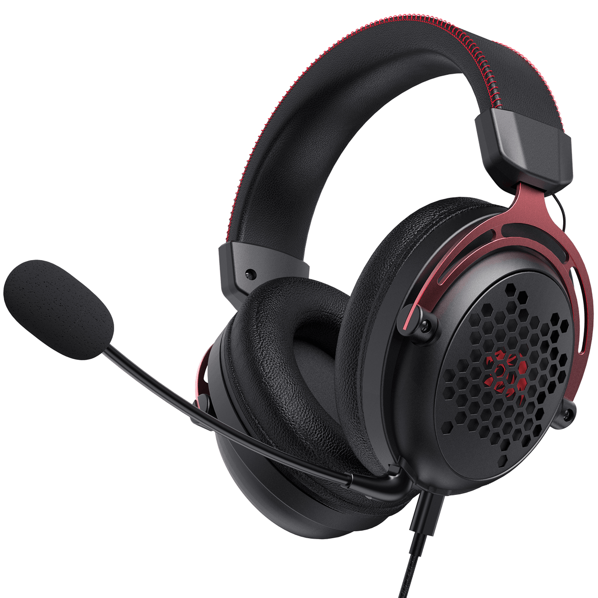 Redragon H386 Diomedes Wired Gaming Headset | 7.1 Virtual Surround (Software) | 53mm Drivers | USB / 3.5mm Aux, Detachable Cable | Detachable Noise-Cancelling Mic | Memory Foam Earcups | 188g Lightweight | PC · Mac · PS4 · Switch · Xbox One