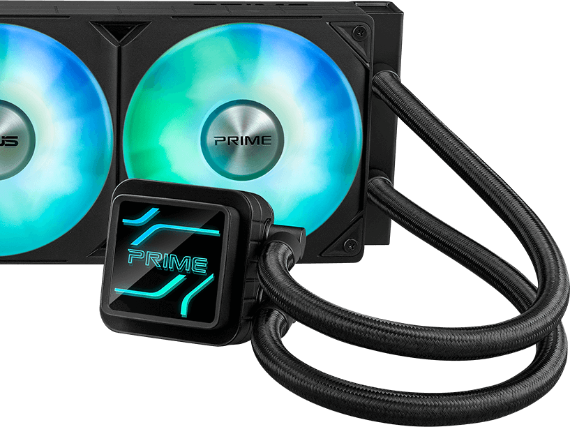 ASUS Prime LC 360 ARGB 360mm AIO Liquid CPU Cooler | 397x120x27mm Radiator | 3x 120mm PWM/DC · 600-2200 RPM · 75.7 CFM ·