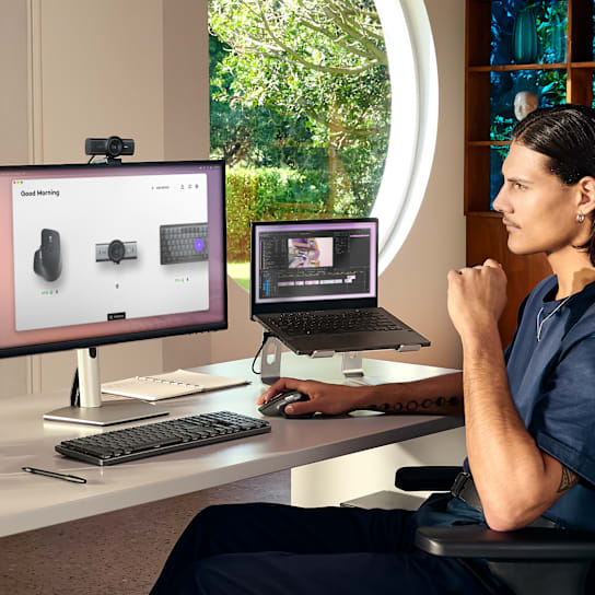 Logitech MX Brio Ultra HD 4K Webcam | 4K 30fps · 1080p 60fps | Dual Beamforming Noise-Reducing Mics | 4x Digital Zoom | 
