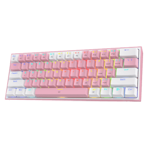 Redragon Fizz K617 60% Mechanical Gaming Keyboard | 61 Keys | Hot-Swappable Outemu Red Linear Switches (40g) | 16.8M RGB · 20 Presets | Detachable USB Type-C | Full Rollover | 50M Keystroke Lifespan | 0.43 kg