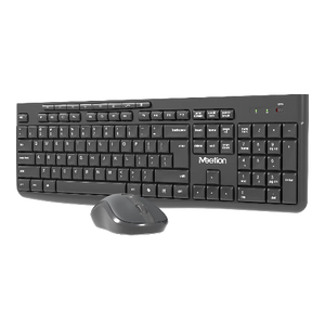 Meetion CW295 Silent Wireless Keyboard and Mouse Combo | 2.4GHz · 10 m Range | 112-Key Keyboard · 4-Button Mouse | 800–3200 DPI | ~800 h Keyboard · ~250 h Mouse Battery | Black