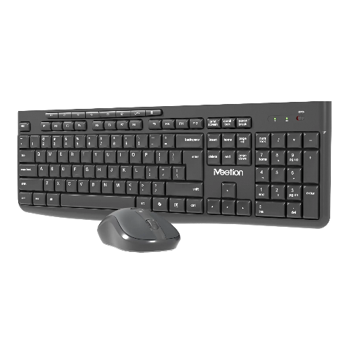 Meetion CW295 Silent Wireless Keyboard and Mouse Combo | 2.4GHz · 10 m Range | 112-Key Keyboard · 4-Button Mouse | 800–3200 DPI | ~800 h Keyboard · ~250 h Mouse Battery | Black