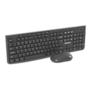 Meetion CW295 Silent Wireless Keyboard and Mouse Combo | 2.4GHz · 10 m Range | 112-Key Keyboard · 4-Button Mouse | 800–3200 DPI | ~800 h Keyboard · ~250 h Mouse Battery | Black