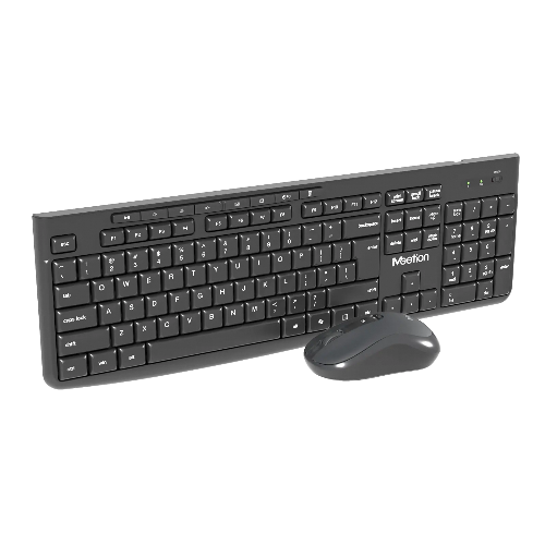 Meetion CW295 Silent Wireless Keyboard and Mouse Combo | 2.4GHz · 10 m Range | 112-Key Keyboard · 4-Button Mouse | 800–3200 DPI | ~800 h Keyboard · ~250 h Mouse Battery | Black