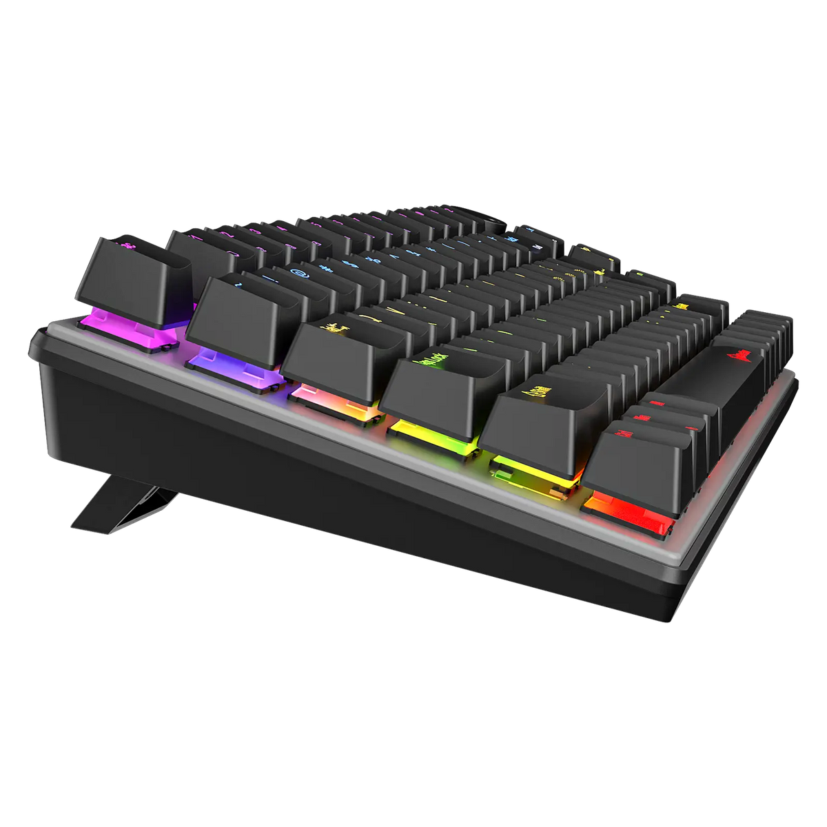 Meetion MK006 Pro Mechanical Gaming Keyboard | 75% · 80/81 Keys | Hot-Swappable Red Switches | RGB 16.8M · 18 Modes | Volume Knob | Detachable Type-C | AR/EN Keycaps
