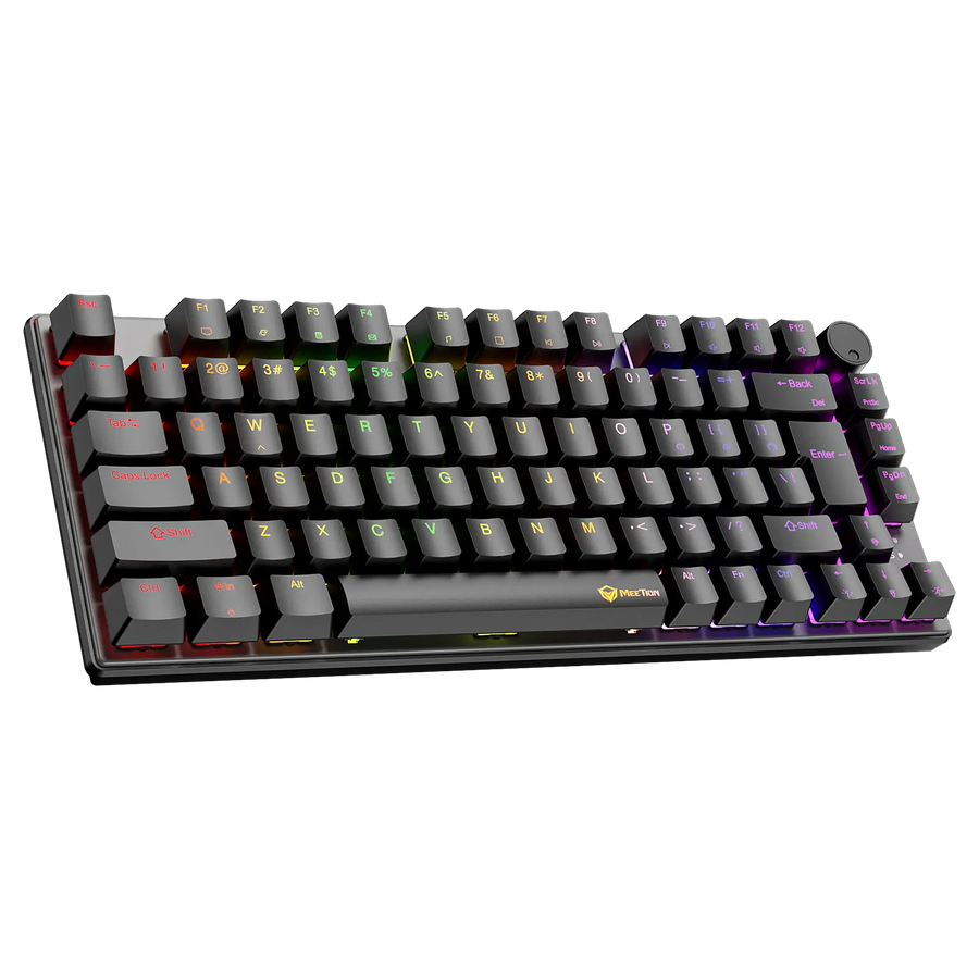 Meetion MK006 Pro Mechanical Gaming Keyboard | 75% · 80/81 Keys | Hot-Swappable Red Switches | RGB 16.8M · 18 Modes | Vo