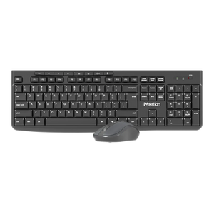 Meetion CW295 Silent Wireless Keyboard and Mouse Combo | 2.4GHz · 10 m Range | 112-Key Keyboard · 4-Button Mouse | 800–3200 DPI | ~800 h Keyboard · ~250 h Mouse Battery | Black