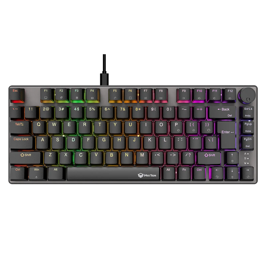 Meetion MK006 Pro Mechanical Gaming Keyboard | 75% · 80/81 Keys | Hot-Swappable Red Switches | RGB 16.8M · 18 Modes | Vo
