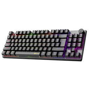 Meetion MK008 Pro Mechanical Gaming Keyboard | 80% TKL · 87/88 Keys | Hot-Swappable Red Switches | RGB 16.8M · 18 Modes | Volume Knob | Detachable Type-C | AR/EN Keycaps