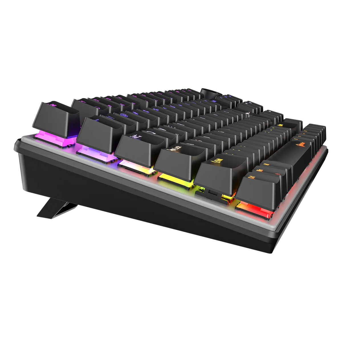Meetion MK008 Pro Mechanical Gaming Keyboard | 80% TKL · 87/88 Keys | Hot-Swappable Red Switches | RGB 16.8M · 18 Modes | Volume Knob | Detachable Type-C | AR/EN Keycaps