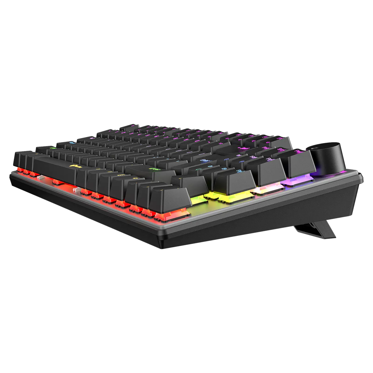 Meetion MK008 Pro Mechanical Gaming Keyboard | 80% TKL · 87/88 Keys | Hot-Swappable Red Switches | RGB 16.8M · 18 Modes | Volume Knob | Detachable Type-C | AR/EN Keycaps