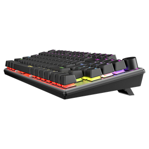 Meetion MK008 Pro Mechanical Gaming Keyboard | 80% TKL · 87/88 Keys | Hot-Swappable Red Switches | RGB 16.8M · 18 Modes | Volume Knob | Detachable Type-C | AR/EN Keycaps