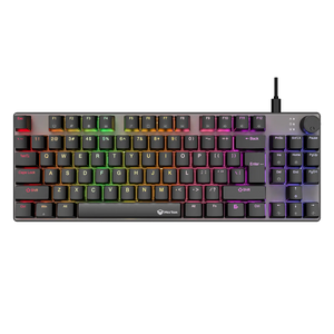 Meetion MK008 Pro Mechanical Gaming Keyboard | 80% TKL · 87/88 Keys | Hot-Swappable Red Switches | RGB 16.8M · 18 Modes | Volume Knob | Detachable Type-C | AR/EN Keycaps