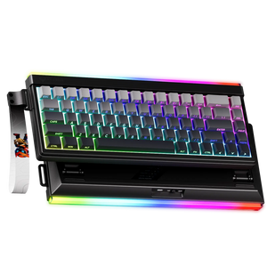 Meetion VibeKey B68 Tri-Mode Gaming Keyboard | 68 Keys · Membrane | USB + 2.4GHz + Bluetooth | RGB Backlight · ABS Double-Shot Keycaps | 4000mAh · 22h Battery | White