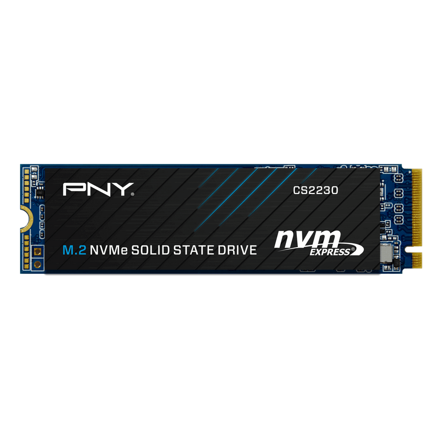 PNY CS2230 500GB M.2 2280 NVMe SSD | PCIe Gen3 x4 | 3300/2500 MB/s | 3D NAND · 1,000,000 h MTBF | 5-Year Limited Warrant