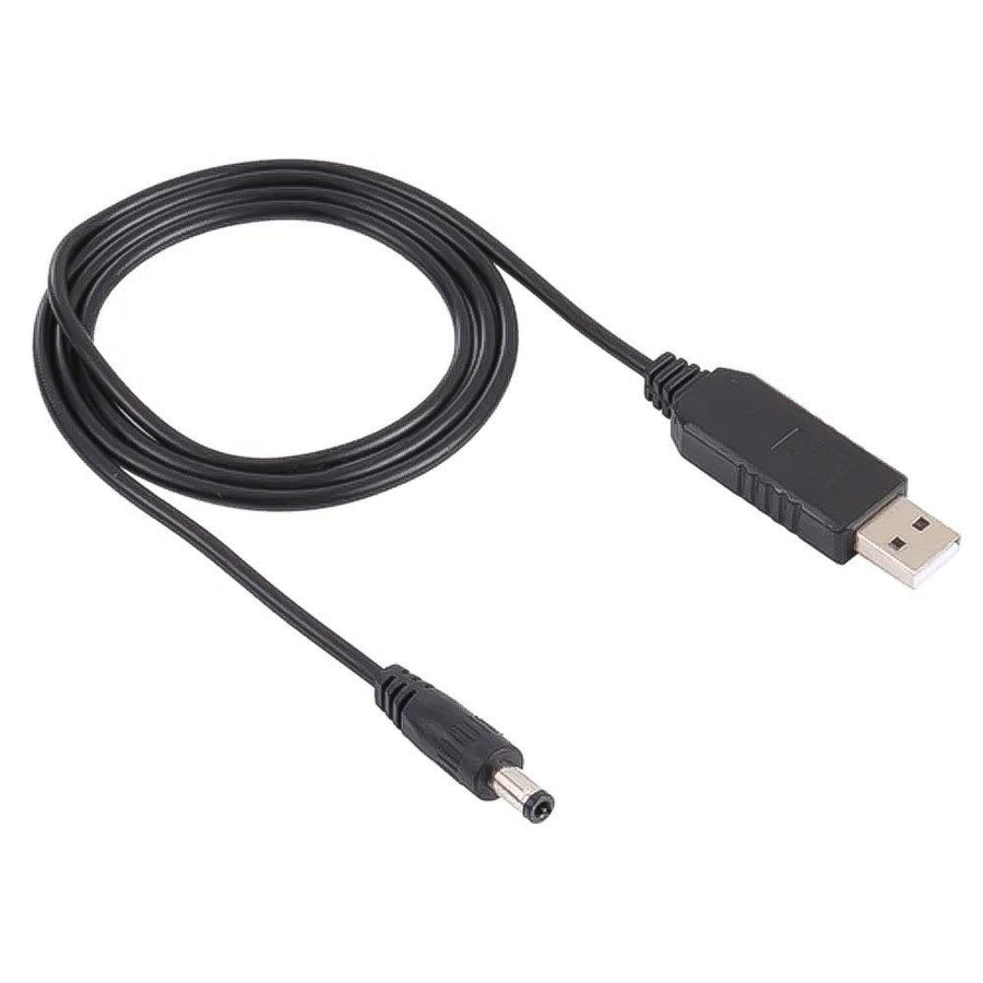 Point USB Boost Cable | USB 5 V to DC 12 V Step-Up Converter | Powers Routers · USB Lights · USB Fans · USB Audio | PVC 