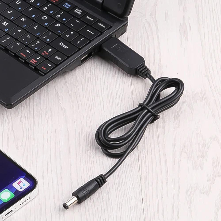 Point USB Boost Cable | USB 5 V to DC 12 V Step-Up Converter | Powers Routers · USB Lights · USB Fans · USB Audio | PVC 