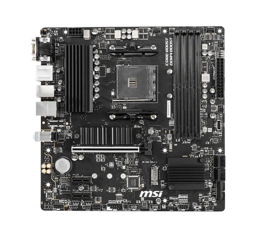 MSI B550M PRO-VDH Motherboard | AMD Socket AM4 · B550 Chipset | Micro-ATX | 4x DDR4 up to 128GB · 4400MHz (OC) | PCIe 4.