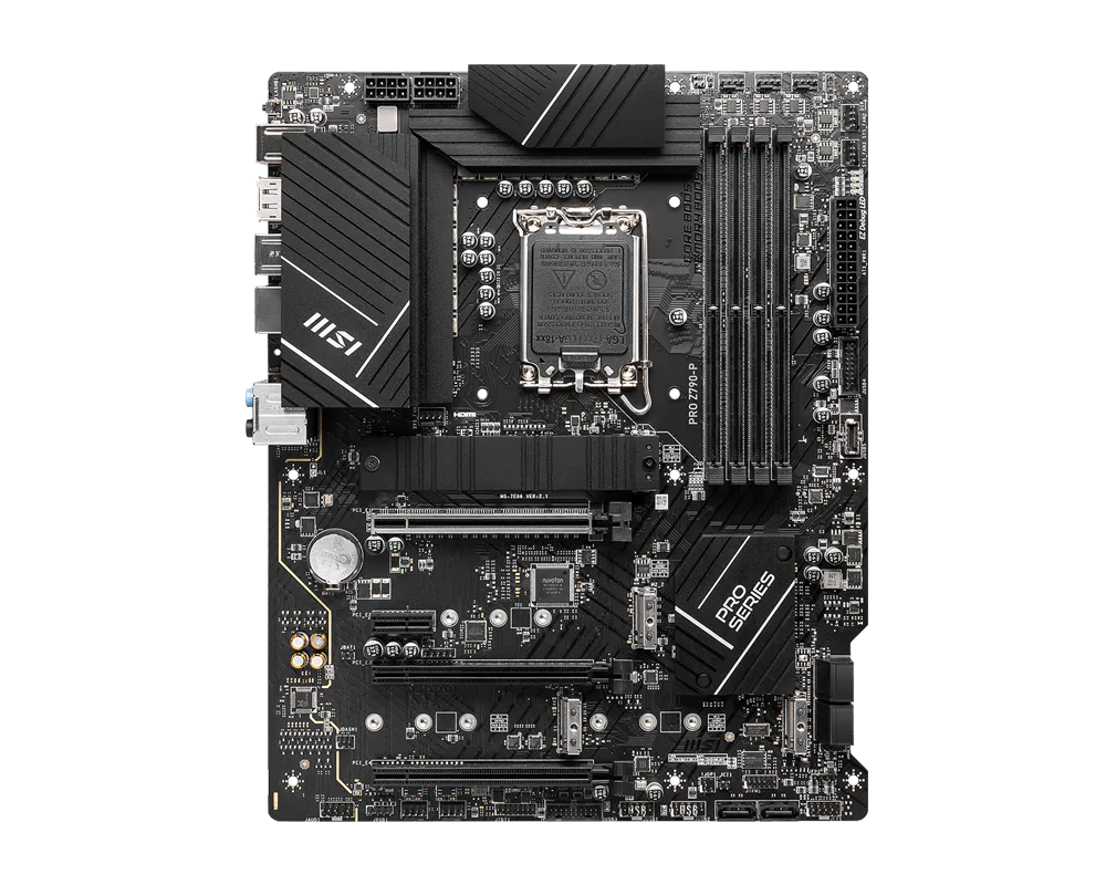 MSI PRO Z790-P | Intel LGA 1700 ATX Motherboard | DDR5 7000+ | PCIe 5.0 | M.2 Shield Frozr | 2.5G LAN | USB 3.2 Gen 2x2 | For Intel 12th/13th/14th Gen | Pro Series