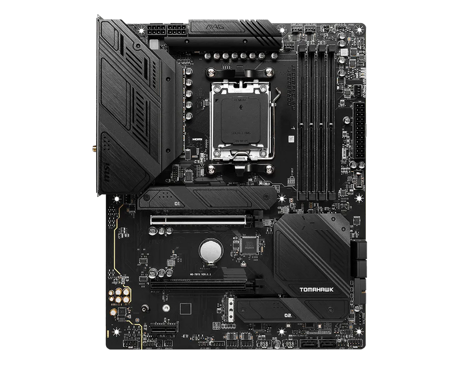 MSI MAG B650 Tomahawk WiFi | AMD AM5 ATX Motherboard | DDR5 7600+ | PCIe 4.0 | 3× M.2 | WiFi 6E | USB 3.2 Gen 2x2 | For Ryzen 7000/8000/9000