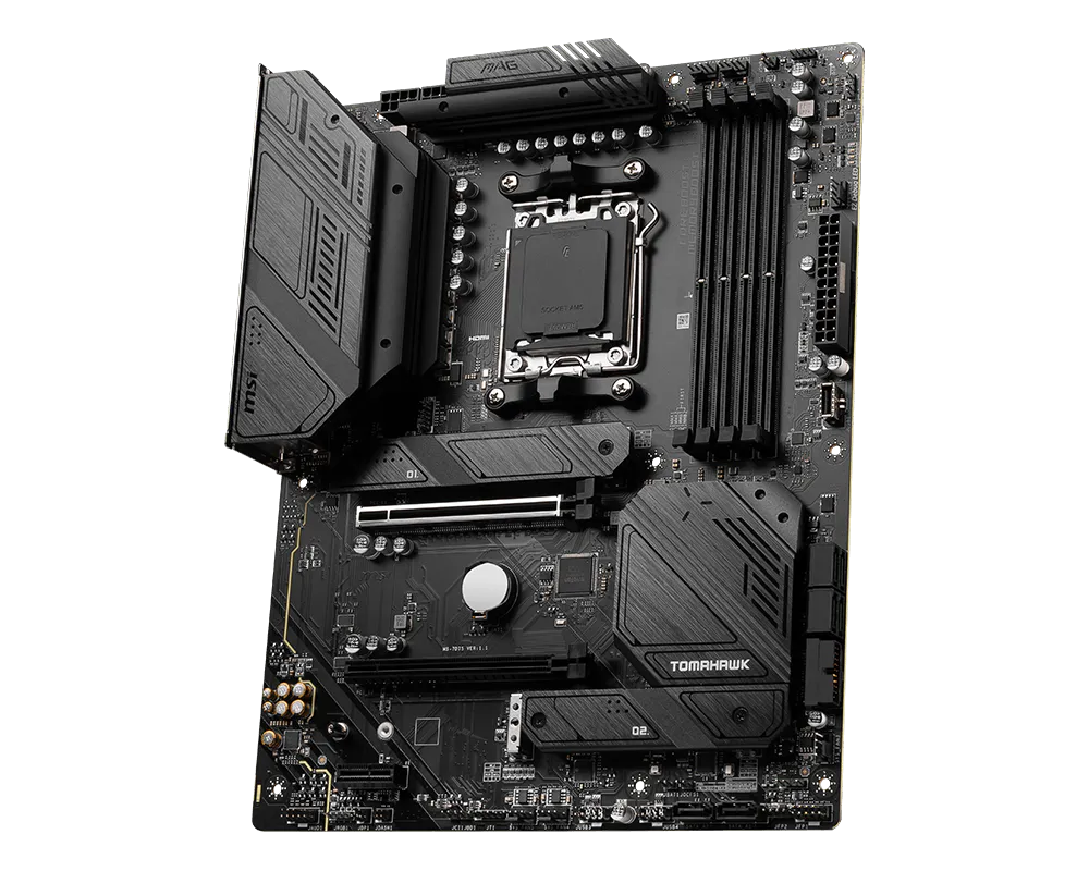 MSI MAG B650 Tomahawk WiFi | AMD AM5 ATX Motherboard | DDR5 7600+ | PCIe 4.0 | 3× M.2 | WiFi 6E | USB 3.2 Gen 2x2 | For Ryzen 7000/8000/9000