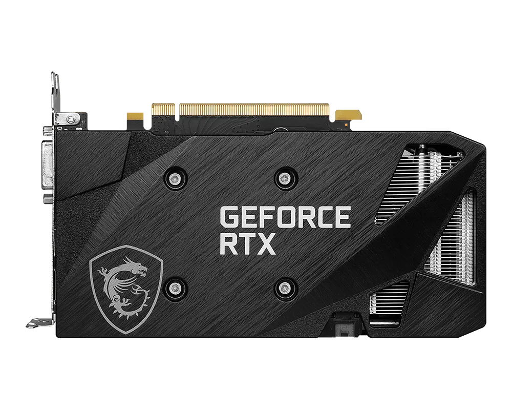 MSI GeForce RTX 3050 VENTUS 2X XS 8G OC Graphics Card | 8GB GDDR6 · 128-bit · 14 Gbps | 2560 CUDA Cores · 1807 MHz Boost | PCIe Gen 4 x8 · HDMI 2.1 + DisplayPort 1.4a + DVI-D | Black
