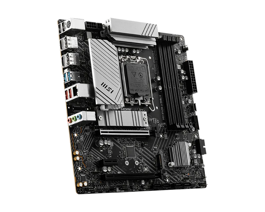 MSI PRO B760M-A DDR4 II Motherboard | Intel B760 · LGA 1700 | 4× DDR4 up to 128GB · 5333 MHz OC | 2× M.2 PCIe 4.0 · PCIe