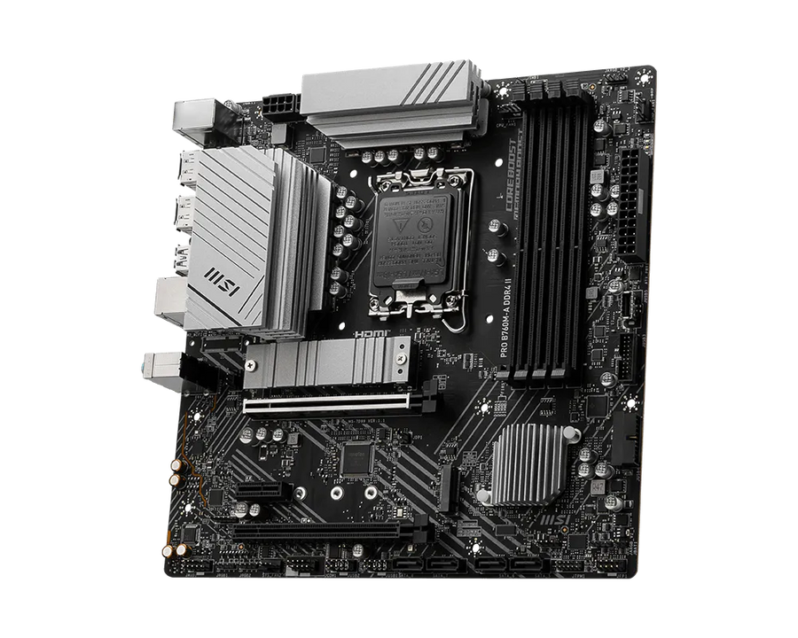 MSI PRO B760M-A DDR4 II Motherboard | Intel B760 · LGA 1700 | 4× DDR4 up to 128GB · 5333 MHz OC | 2× M.2 PCIe 4.0 · PCIe