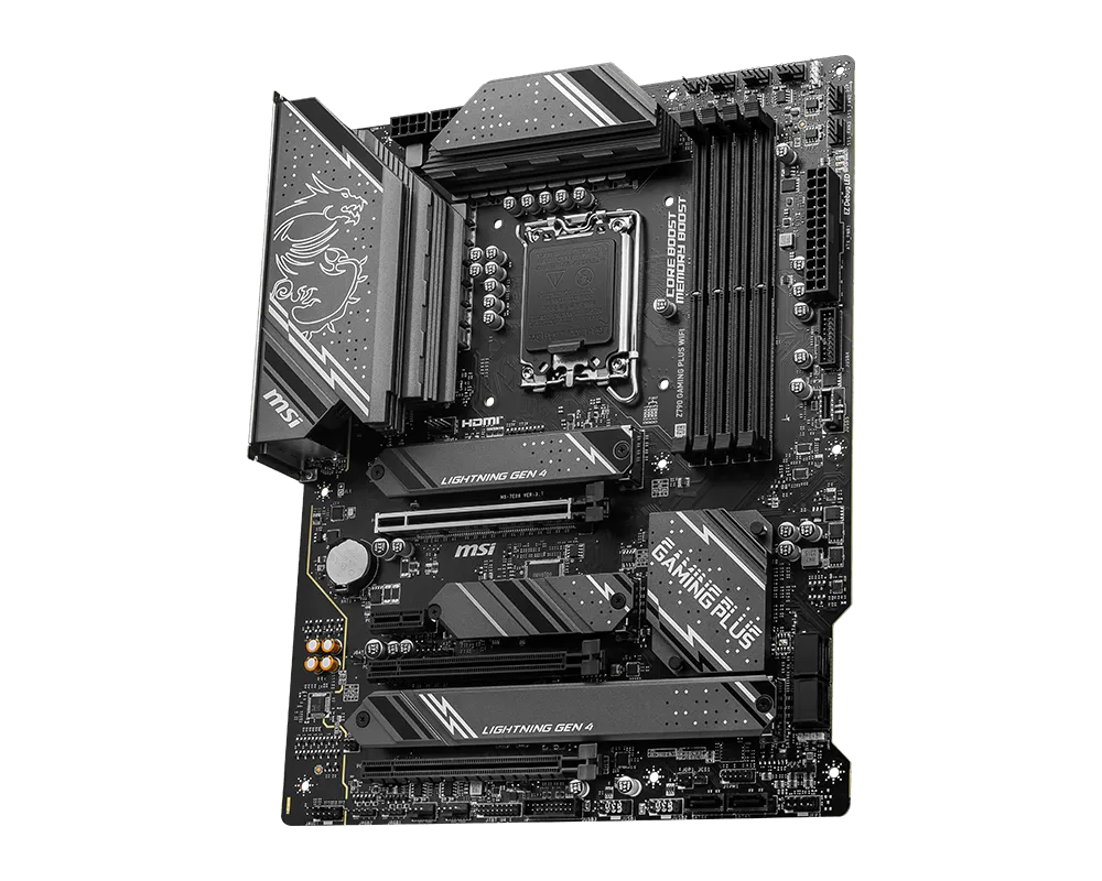 MSI Z790 Gaming Plus WiFi | Intel LGA 1700 ATX Motherboard | DDR5 7200+ | PCIe 5.0 | 4× M.2 with Shield Frozr | WiFi 6E | USB 3.2 Gen 2x2 | For Intel 12th/13th/14th Gen