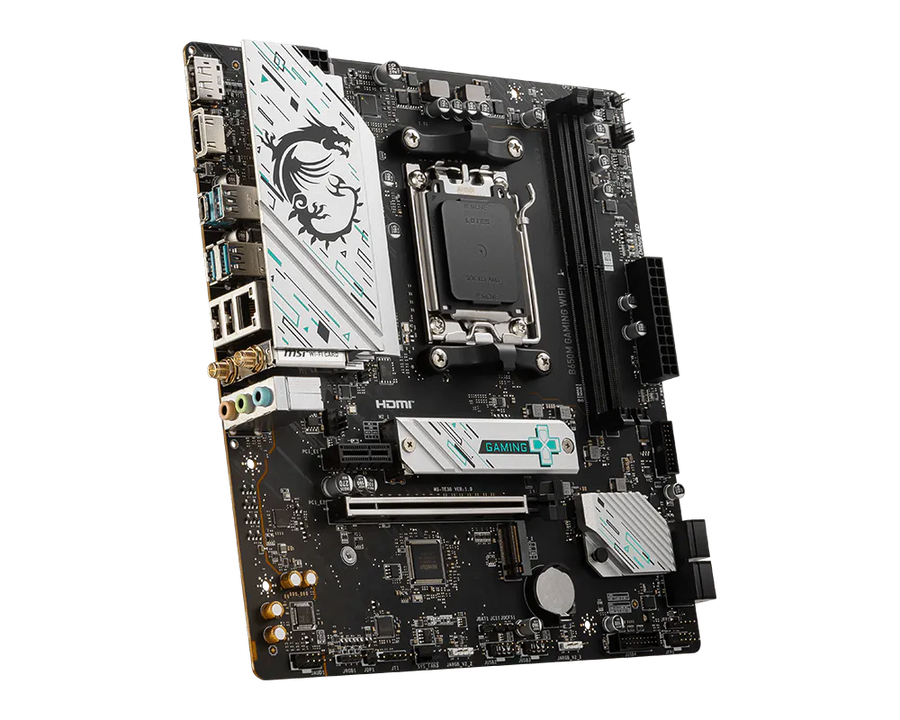 MSI B650M GAMING WIFI Micro-ATX Motherboard | AMD B650 · Socket AM5 | 2x DDR5 · up to 128GB · 7800+MHz OC | 2x M.2 PCIe 