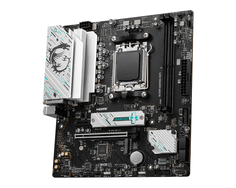 MSI B650M GAMING WIFI Micro-ATX Motherboard | AMD B650 · Socket AM5 | 2x DDR5 · up to 128GB · 7800+MHz OC | 2x M.2 PCIe 