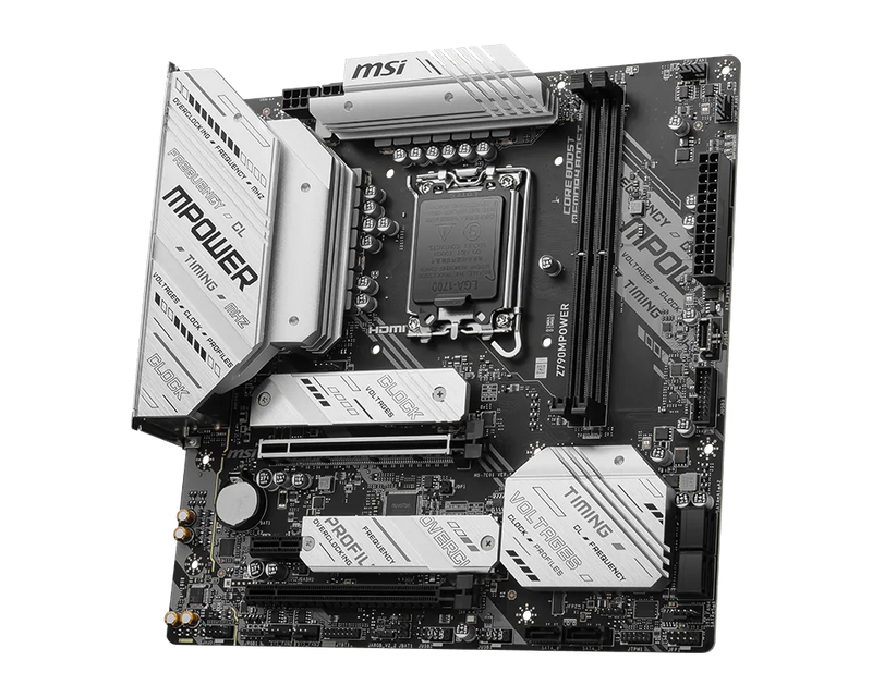 MSI Z790MPOWER | Intel LGA 1700 Micro-ATX Overclocking Motherboard | DDR5 8000+ MT/s | Dual DIMM | PCIe 5.0 | WiFi 6E | EZ Dashboard | For Intel 12th/13th/14th Gen