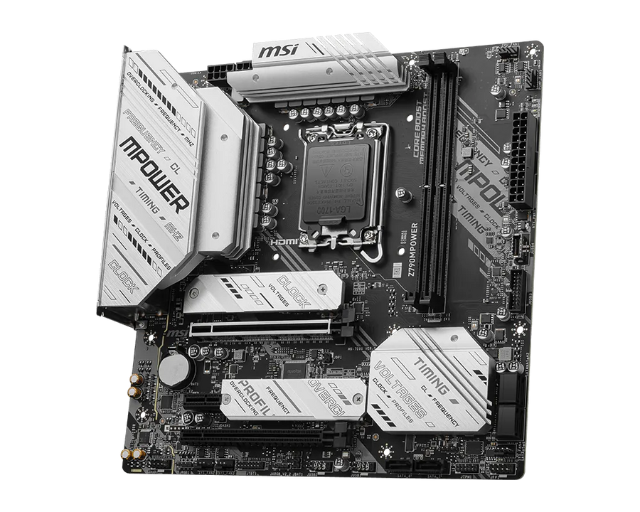 MSI Z790MPOWER | Intel LGA 1700 Micro-ATX Overclocking Motherboard | DDR5 8000+ MT/s | Dual DIMM | PCIe 5.0 | WiFi 6E | EZ Dashboard | For Intel 12th/13th/14th Gen