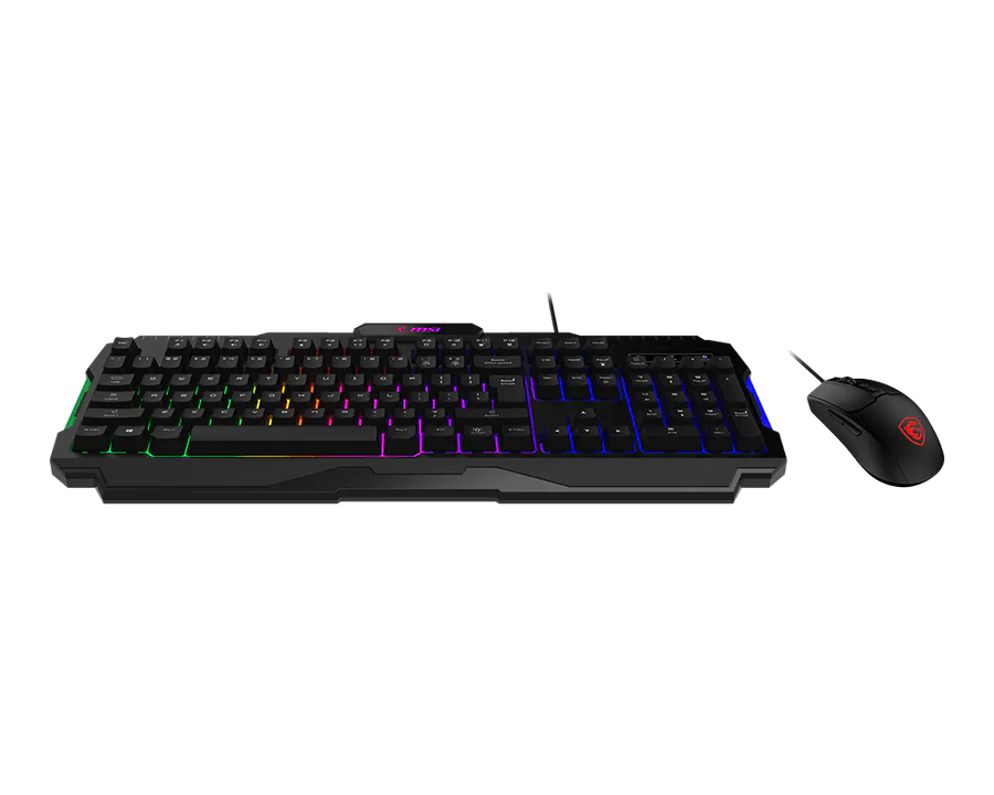 MSI FORGE GK100 Combo Gaming Keyboard and Mouse | Membrane · 10M Keystrokes · 19-Key Anti-Ghosting | RGB Backlight | 640