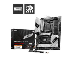 MSI PRO B650-A WiFi | AMD AM5 ATX Motherboard | DDR5 7600+ | PCIe 4.0 | 3× M.2 Gen4 | WiFi 6E | 2.5G LAN | USB 3.2 Gen 2x2 | For Ryzen 7000/8000/9000 | Pro Series