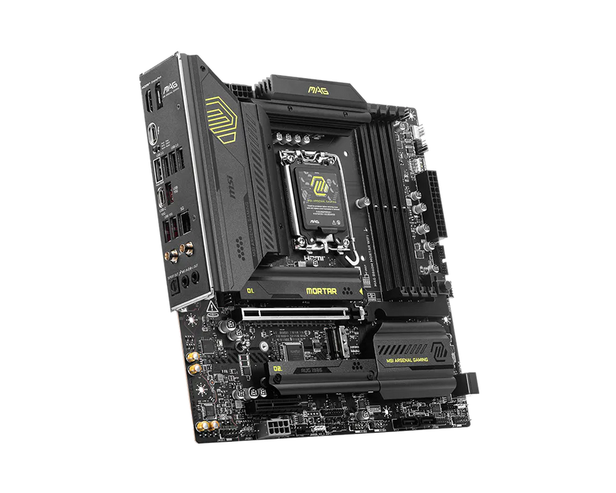 MSI MAG B860M MORTAR WIFI Motherboard | Intel LGA 1851 · B860 Chipset | Micro-ATX | 4x DDR5 up to 256GB · 9200+ MT/s (OC