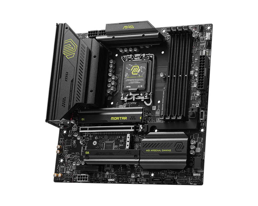 MSI MAG B860M MORTAR WIFI Motherboard | Intel LGA 1851 · B860 Chipset | Micro-ATX | 4x DDR5 up to 256GB · 9200+ MT/s (OC