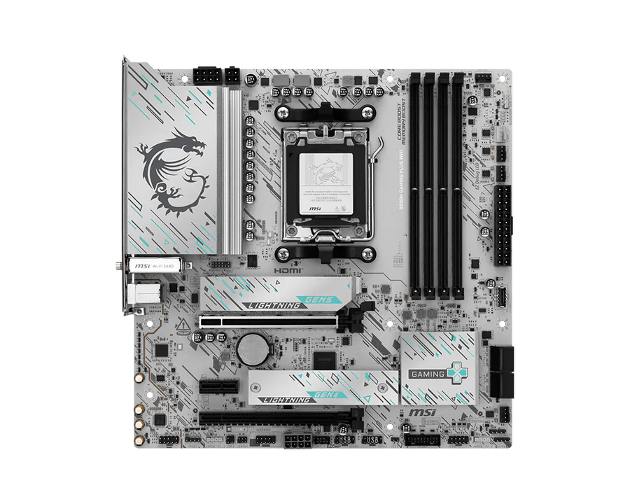 MSI B850M GAMING PLUS WIFI Motherboard | AMD Socket AM5 · B850 Chipset | Micro-ATX | 4x DDR5 up to 256GB · 8200+ MT/s (O
