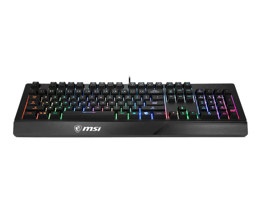 MSI Vigor GK20 Gaming Keyboard | Membrane | Multi-Colour Backlight · 3 Modes | 12-Key Anti-Ghosting | Water-Repellent · 