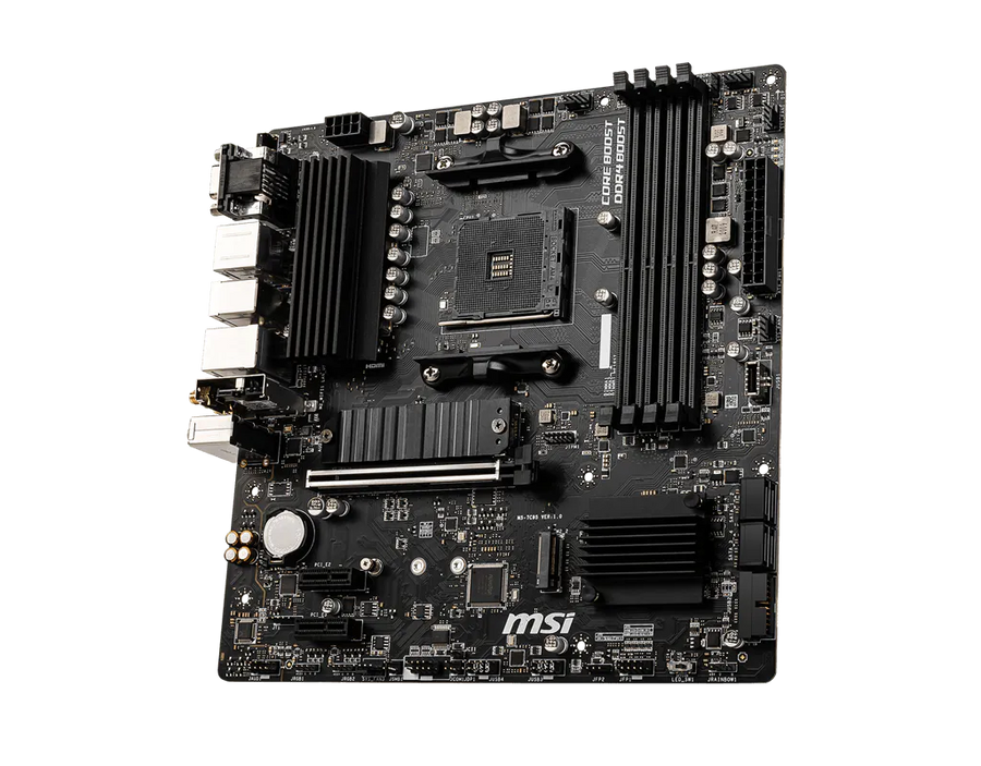 MSI B550M PRO-VDH WIFI Motherboard | AMD Socket AM4 · B550 Chipset | Micro-ATX | 4x DDR4 up to 128GB · 4400MHz (OC) | PC