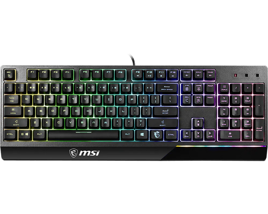 MSI Vigor GK30 Gaming Keyboard | Mechanical-Like Plunger Switches · 12M Keystroke Life | 6-Zone RGB Mystic Light · 7 Eff