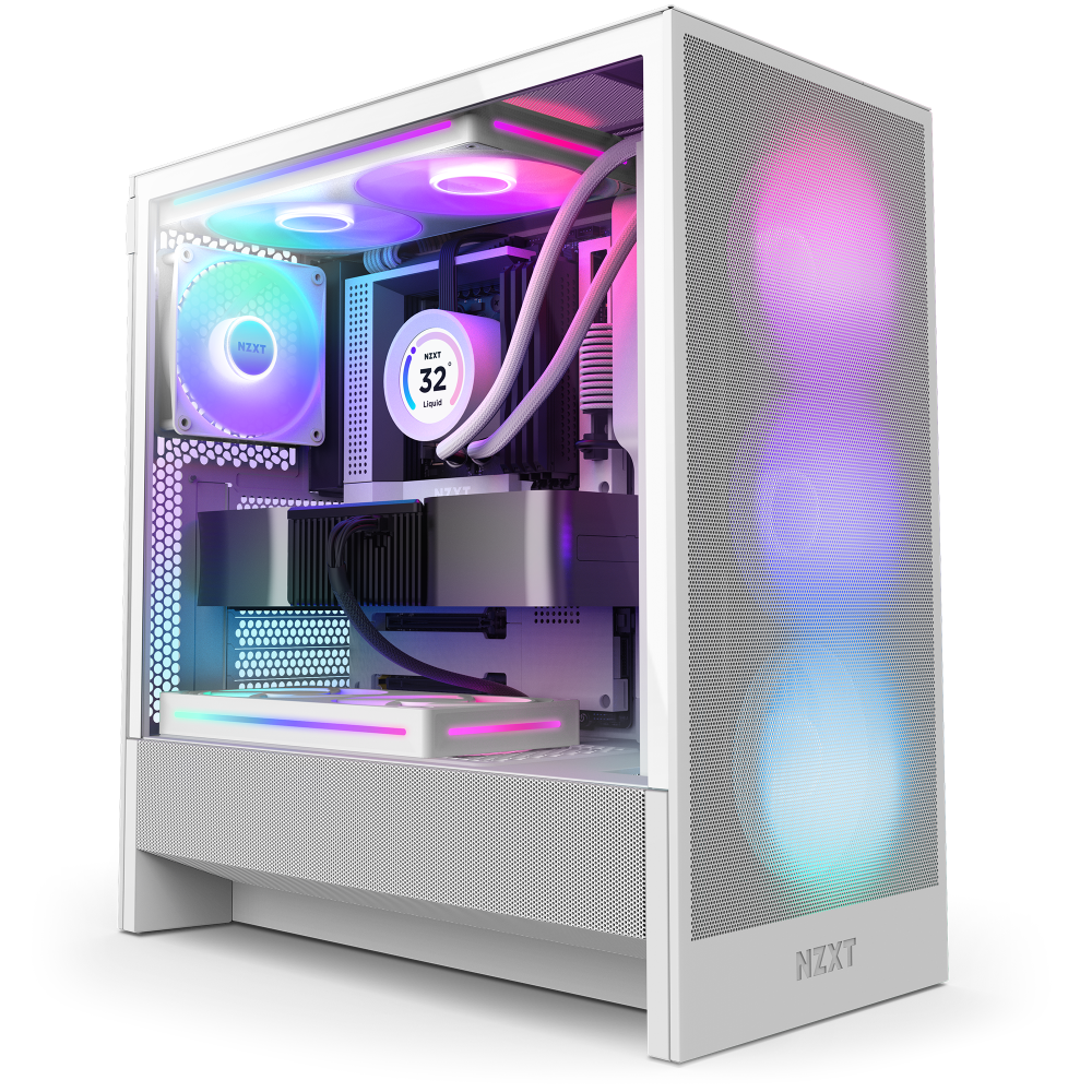 NZXT H5 Flow RGB PC Case | ATX Mid Tower | ARGB Fans