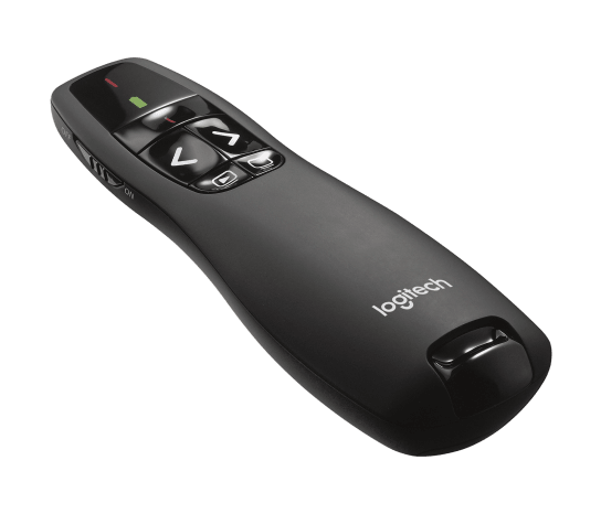 Logitech R400 Wireless Presenter | 2.4 GHz · 15 m Range | Class 2 Red Laser Pointer | Plug-and-Play USB Receiver | 13-Mo