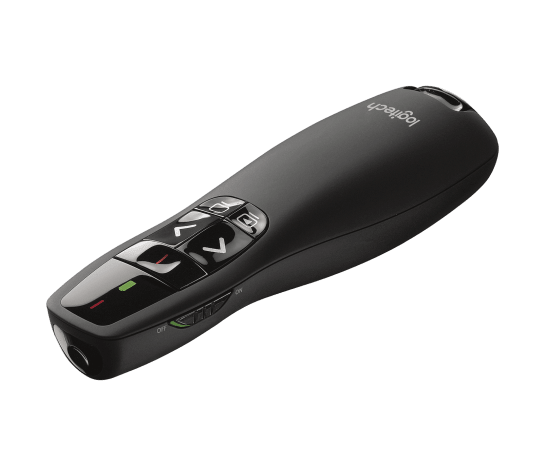 Logitech R400 Wireless Presenter | 2.4 GHz · 15 m Range | Class 2 Red Laser Pointer | Plug-and-Play USB Receiver | 13-Mo