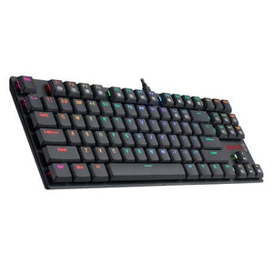 Redragon K607 APS Low-Profile Mechanical Gaming Keyboard | 87 Keys · TKL | Blue Switches | RGB LED Backlight | Full-Key Anti-Ghosting | Spill-Resistant | Wired USB | Black