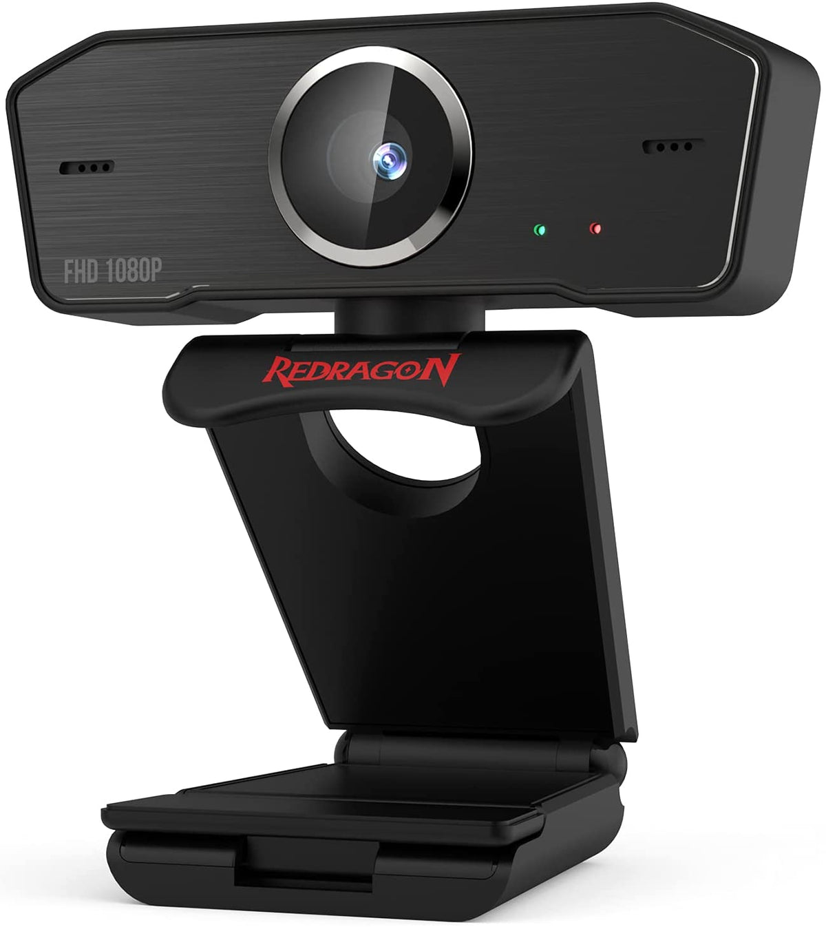 Redragon GW800 Hitman 1080p Streaming Webcam | 1920 × 1080 · 30 fps · MJPEG/YUY2 | 72° Diagonal FOV · Fixed Focus from 50 cm | Built-in Dual Stereo Microphone | 360° Horizontal · 90° Vertical Rotation