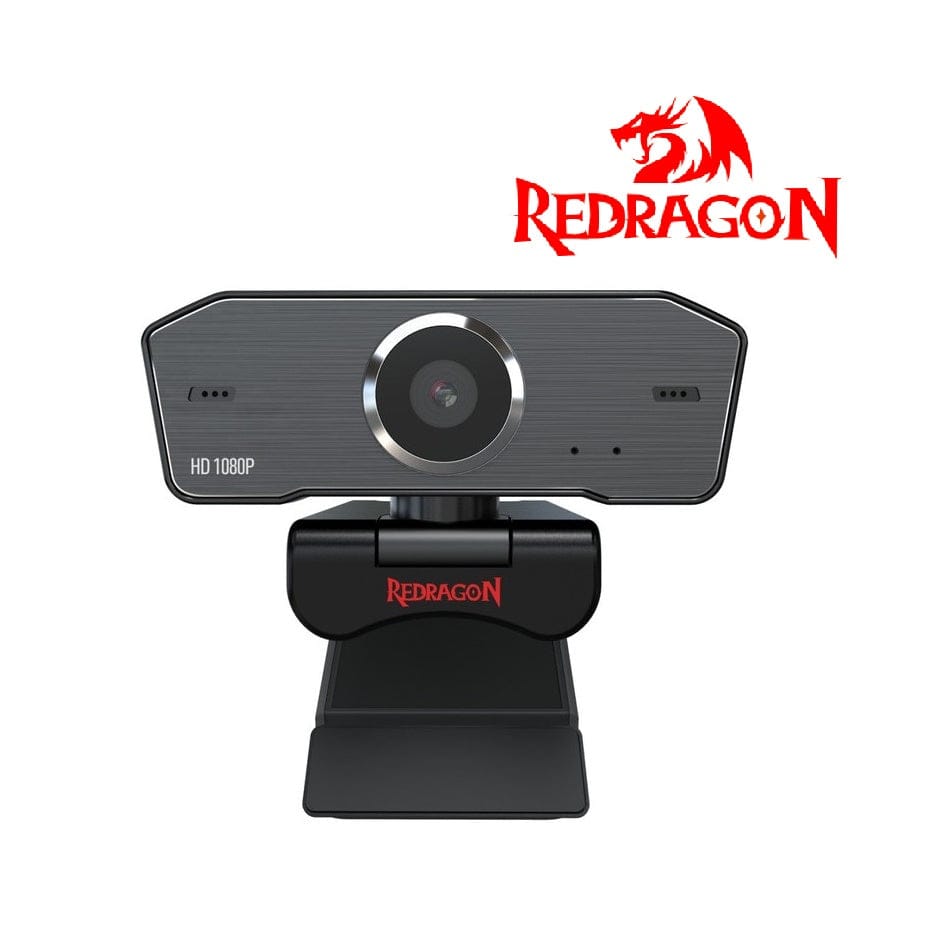 Redragon GW800 Hitman 1080p Streaming Webcam | 1920 × 1080 · 30 fps · MJPEG/YUY2 | 72° Diagonal FOV · Fixed Focus from 50 cm | Built-in Dual Stereo Microphone | 360° Horizontal · 90° Vertical Rotation